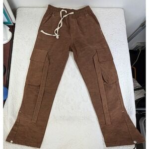 ASKYURSELF x Kim Duong Cargo Pants Brown Canvas Reworked Flare Streetwear Size S
